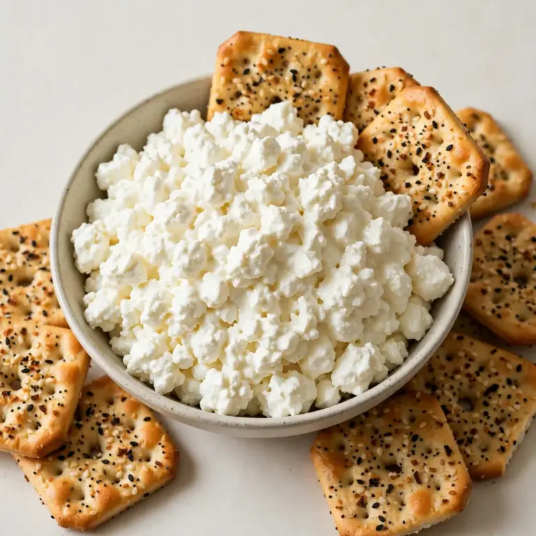 Cottage Cheese und Everything Bagel Cracker