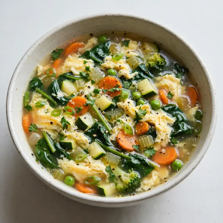 Eiweißreiche Gemüse-Ei-Suppe: Leicht & Lecker