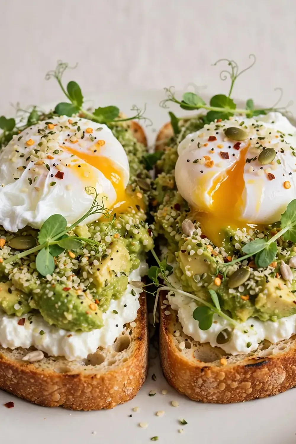 High-Protein Avocado Toast with Poached Eggs