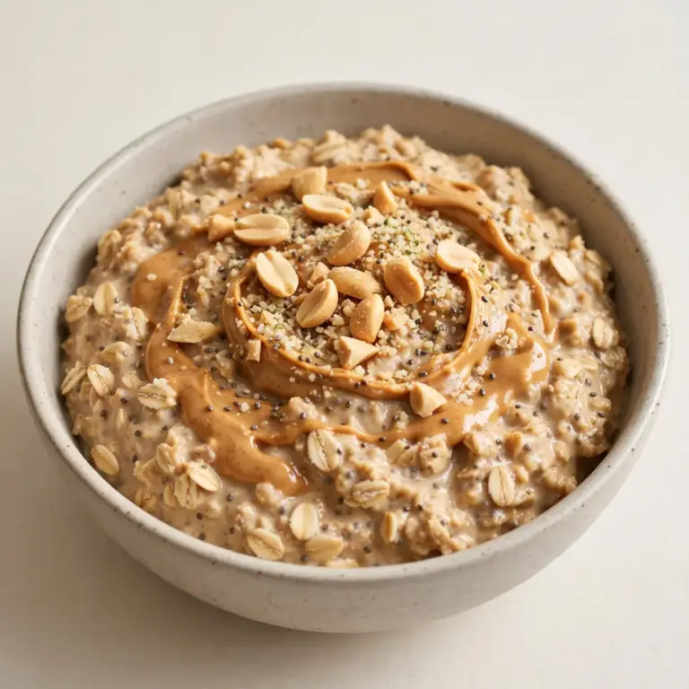 Erdnussbutter-Protein-Overnight-Oats