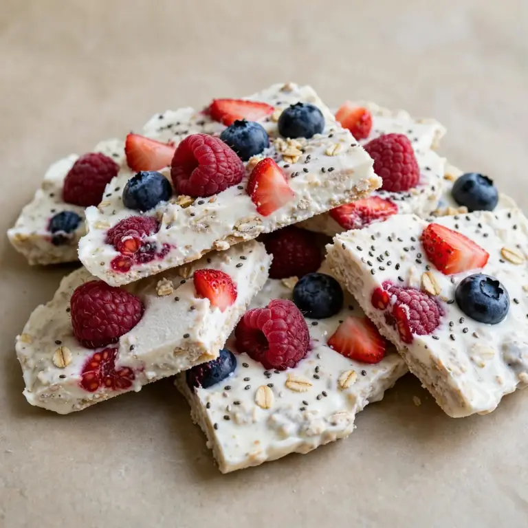 Griechischer Joghurt-Bark mit Beeren