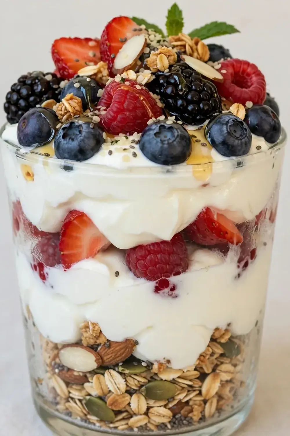 Greek Yogurt Protein Parfait with Berries