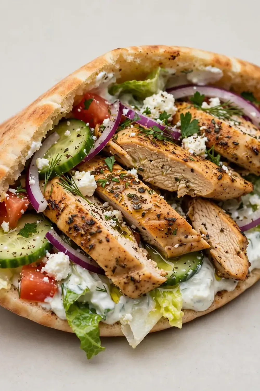 High-Protein Greek Chicken Pita