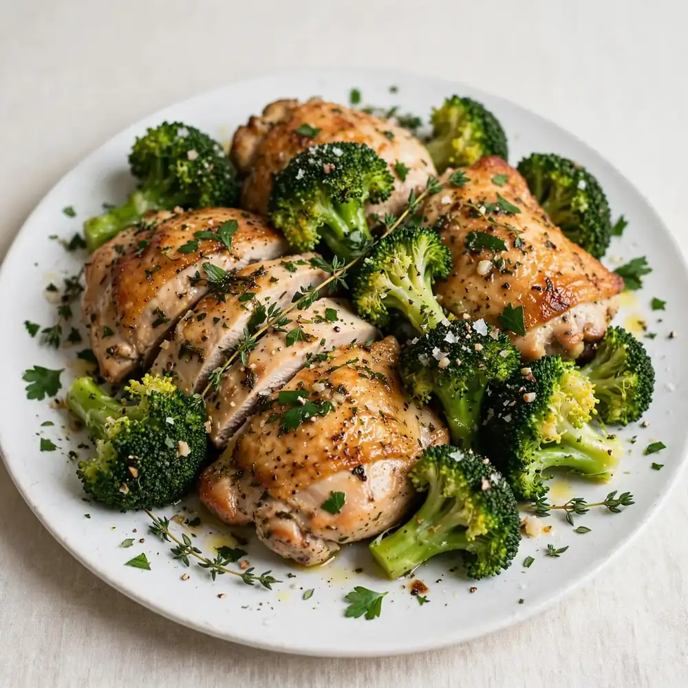 Hähnchen und Brokkoli mit Kräutern