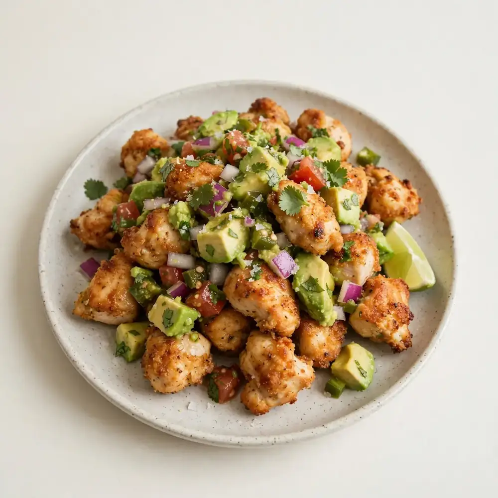 Hähnchenhäppchen mit Avocado-Salsa
