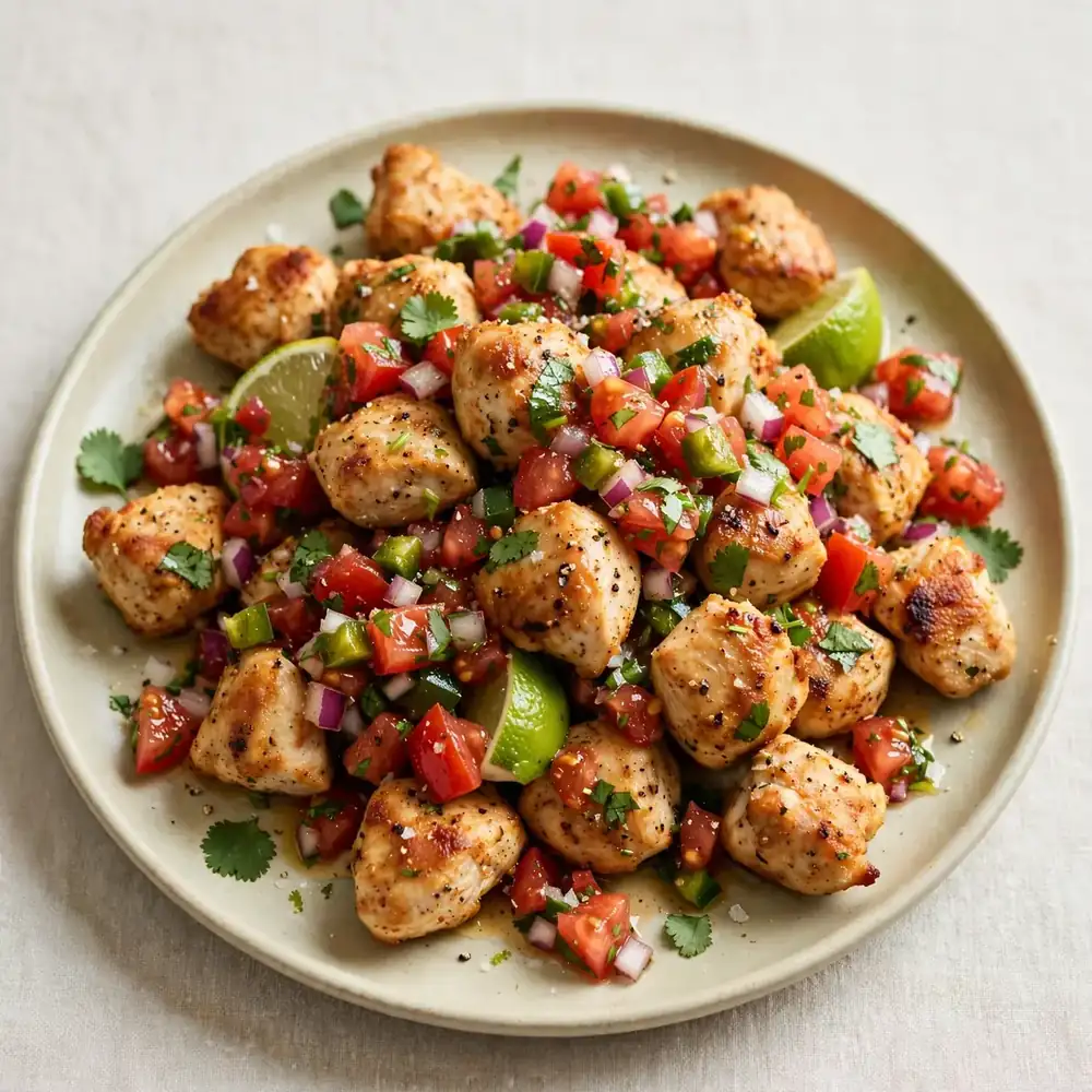 Hähnchenhäppchen mit Tomatensalsa
