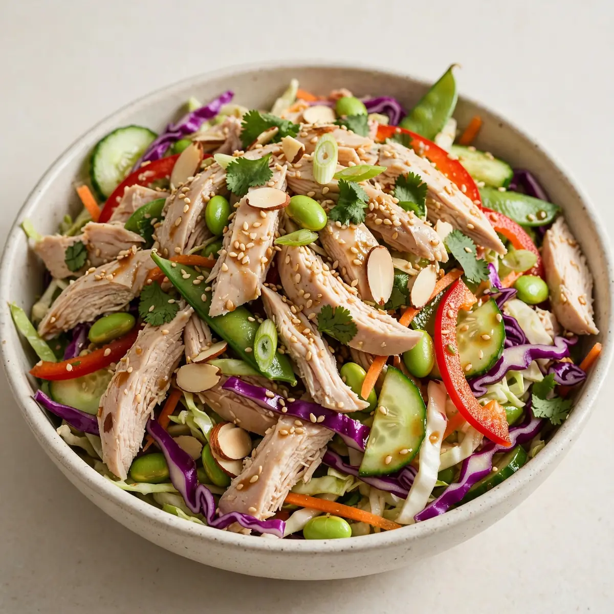 High-Protein Asiatischer Hähnchensalat