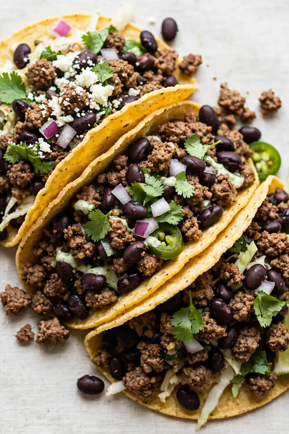 High-Protein Beef Tacos with Black Beans