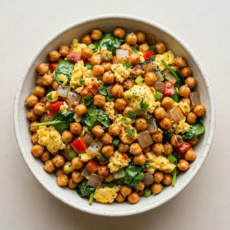 High-Protein Ei-Kichererbsen-Pfanne zum Frühstück