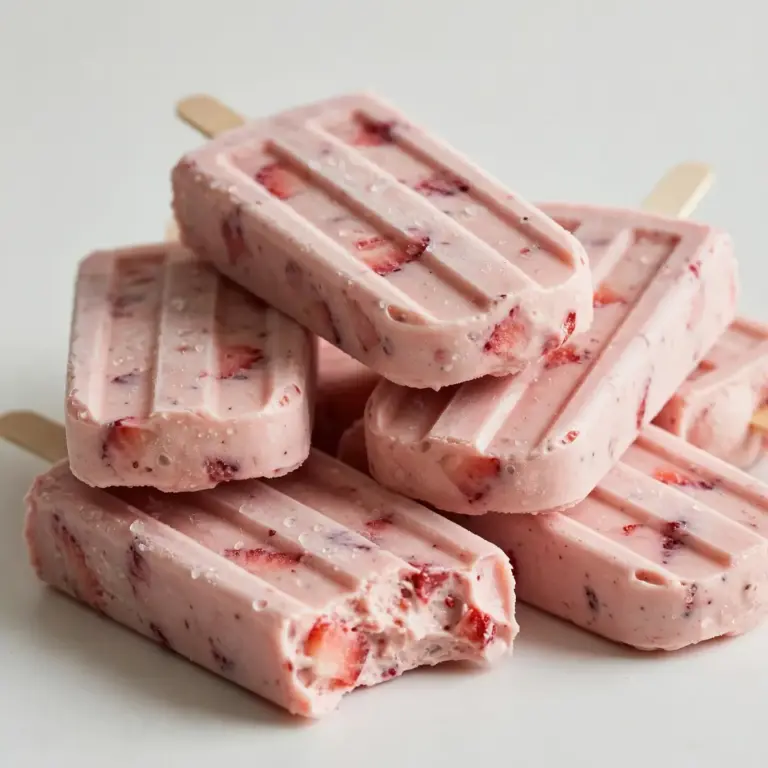 High-Protein Erdbeer-Protein-Eis am Stiel