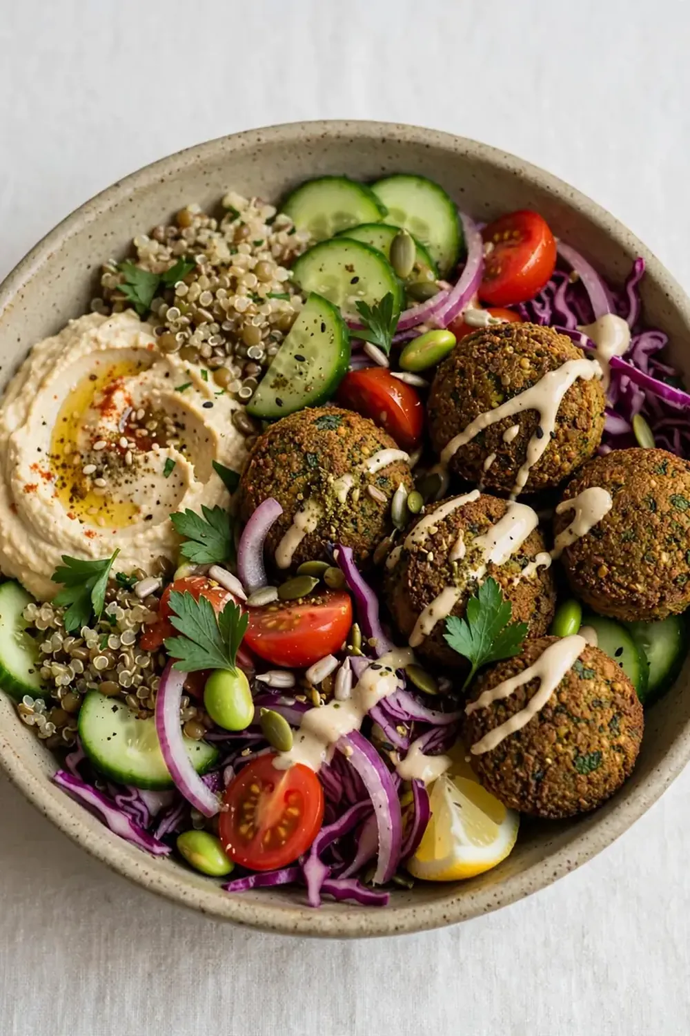 High-Protein Falafel Bowl