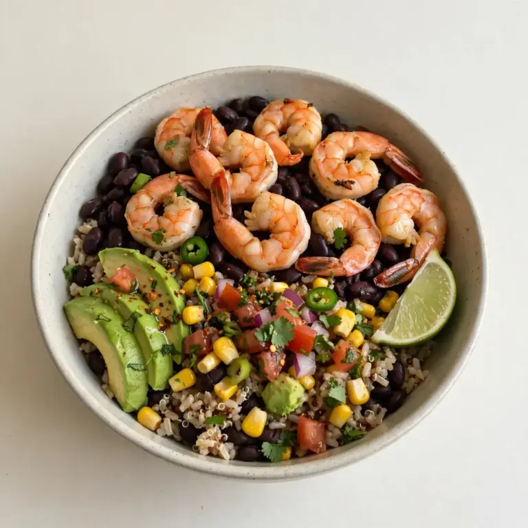High-Protein Garnelen-Black-Bean-Bowl