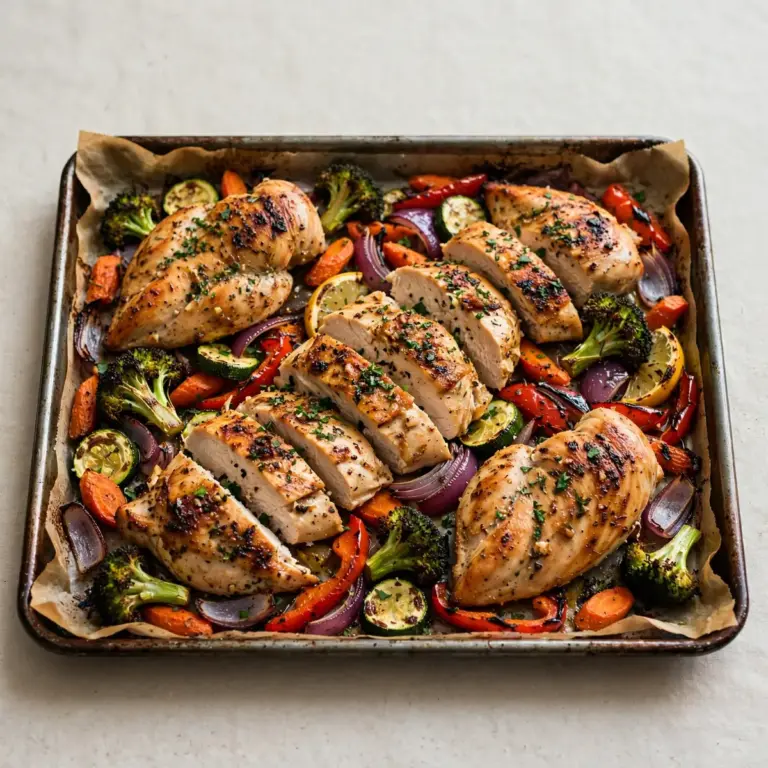 High-Protein Hähnchen-Gemüse-Blechpfanne