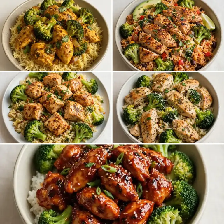 High-Protein Hähnchen-Reis-Brokkoli Meal Prep Bowls