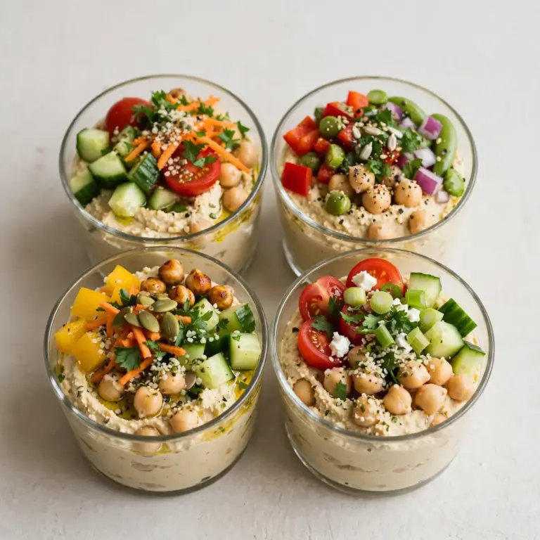 High-Protein Hummus mit Gemüse-Cups