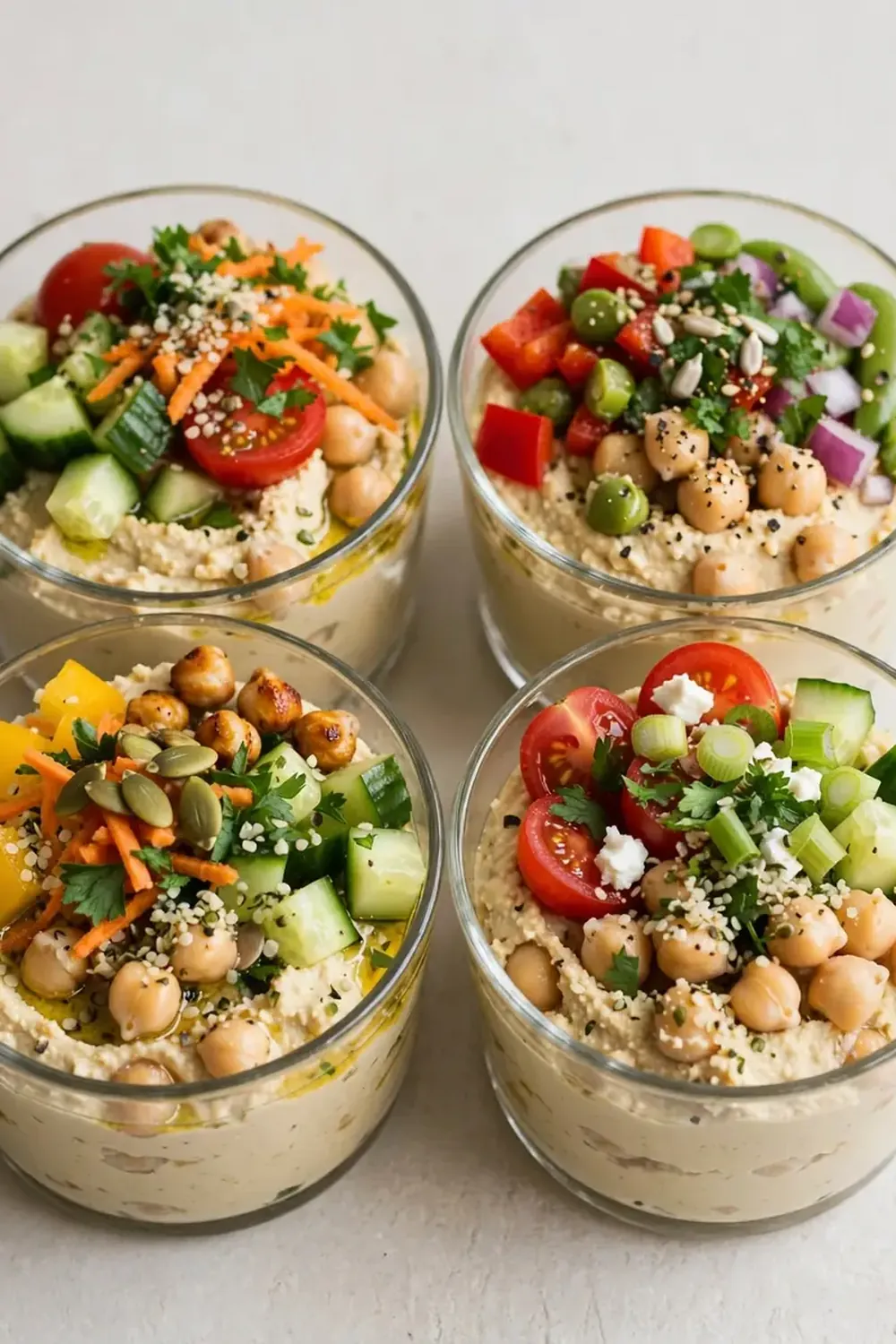 High-Protein Hummus and Veggie Cups