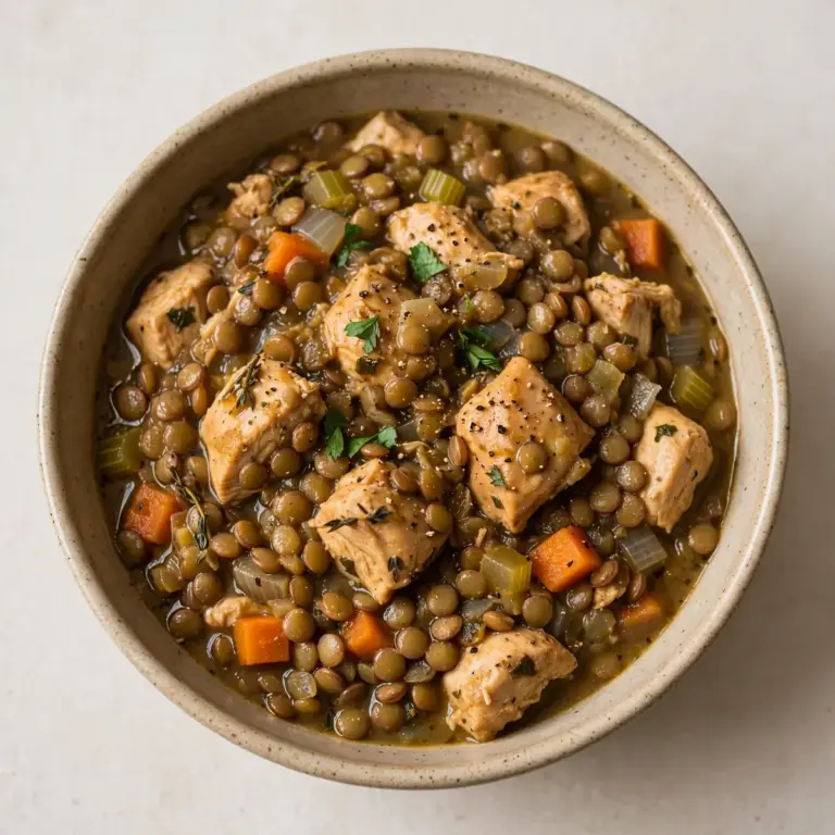 High-Protein Linsen-Hähnchen-Eintopf