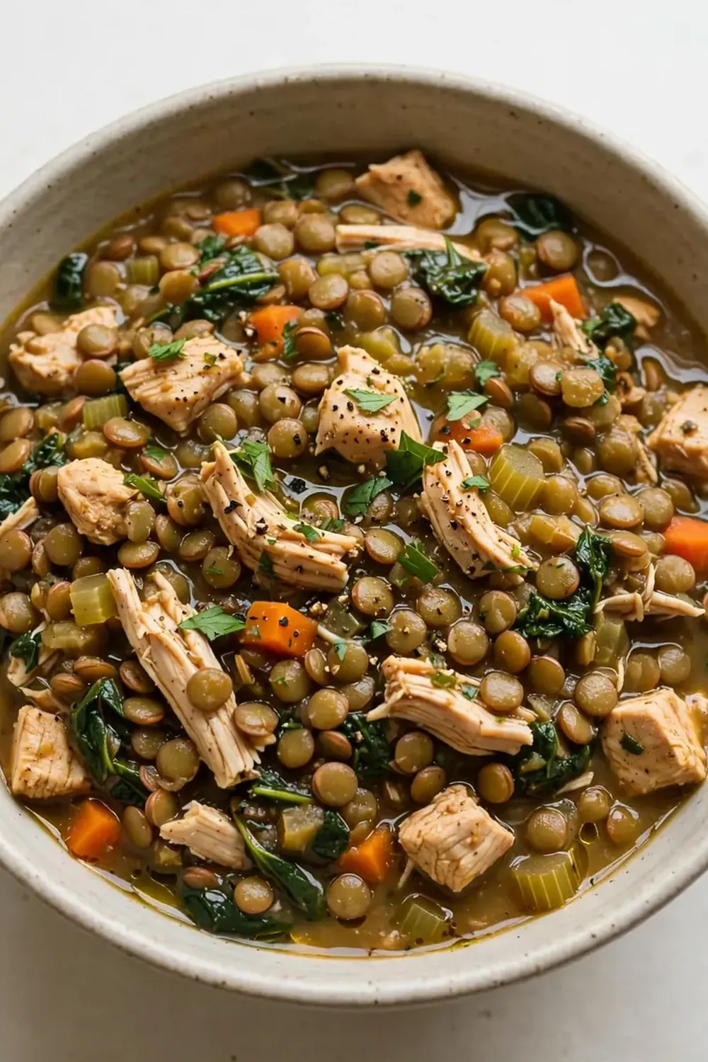 High-Protein Lentil and Chicken Meal Prep Stew