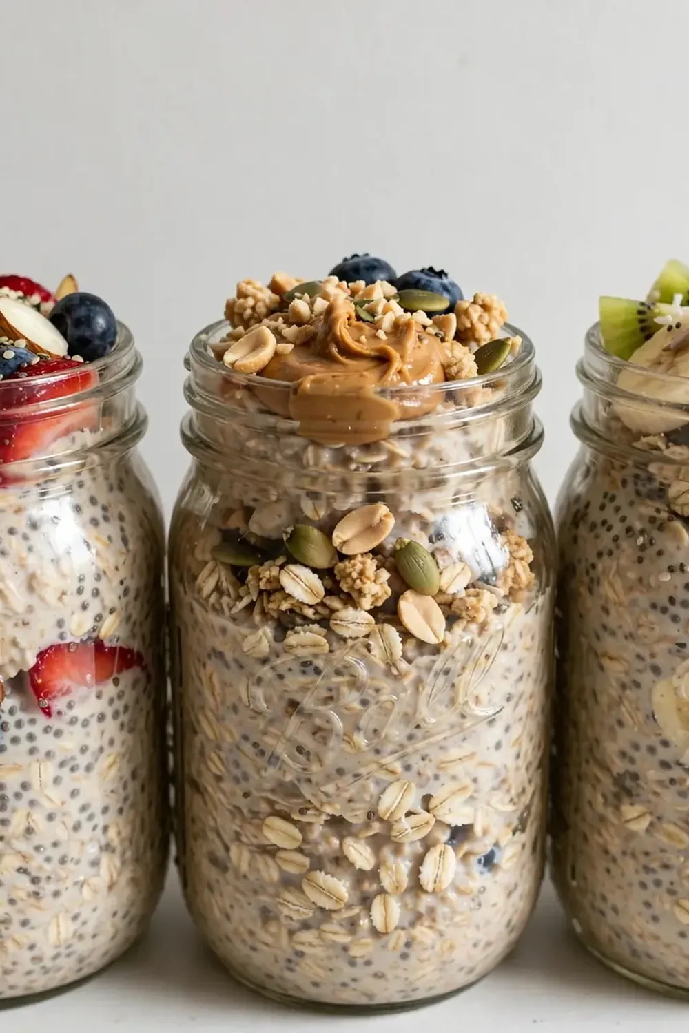 High-Protein Overnight Oats Meal Prep Jars