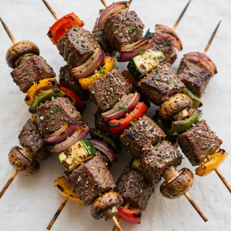 High-Protein Rindfleisch-Gemüse-Spieße