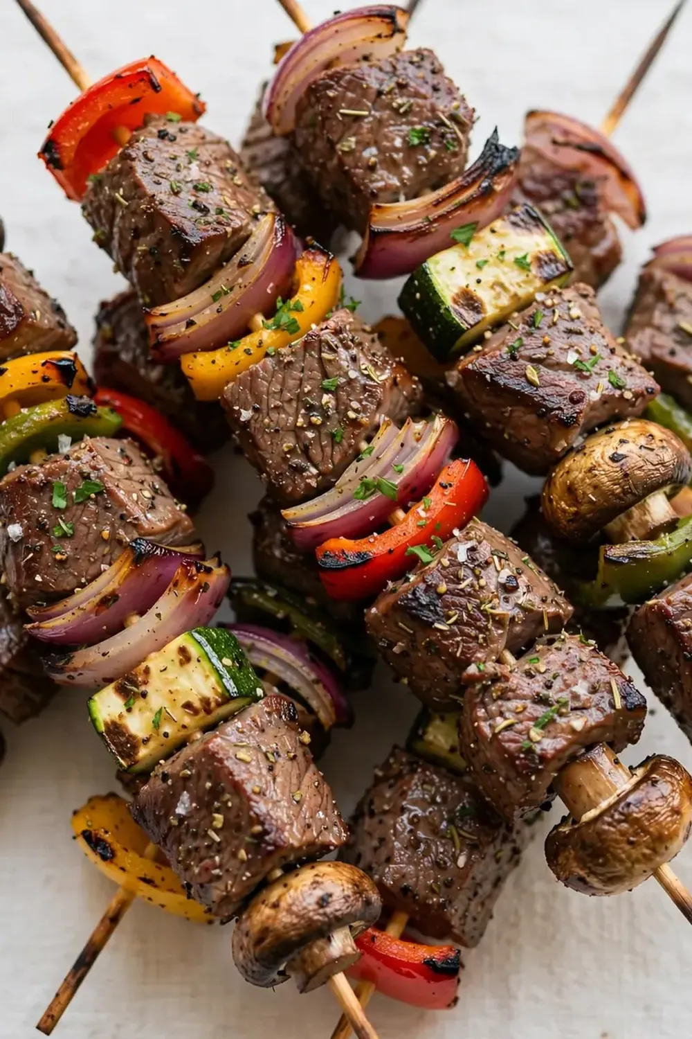 High-Protein Beef and Vegetable Skewers