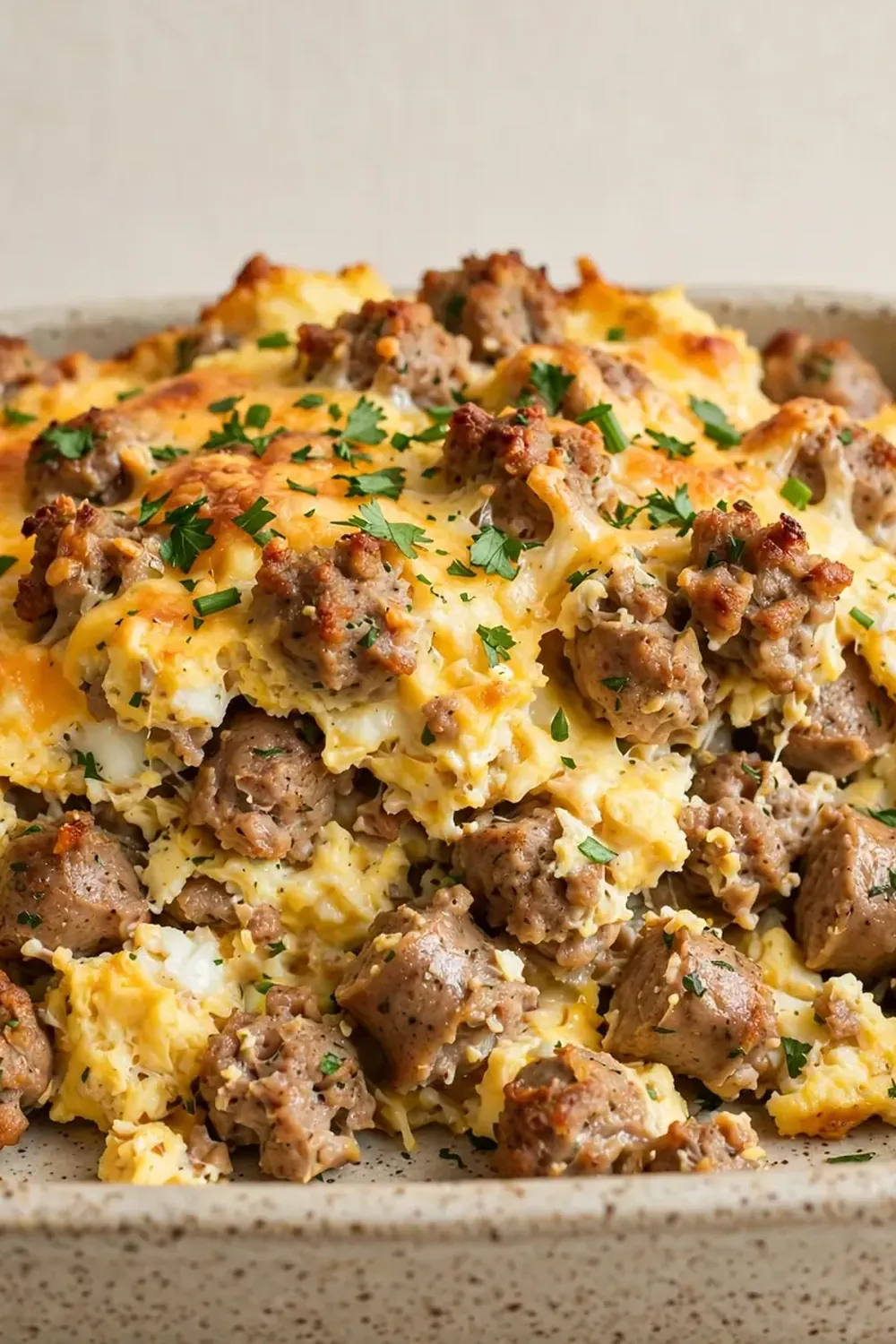 High-Protein Sausage and Egg Breakfast Casserole