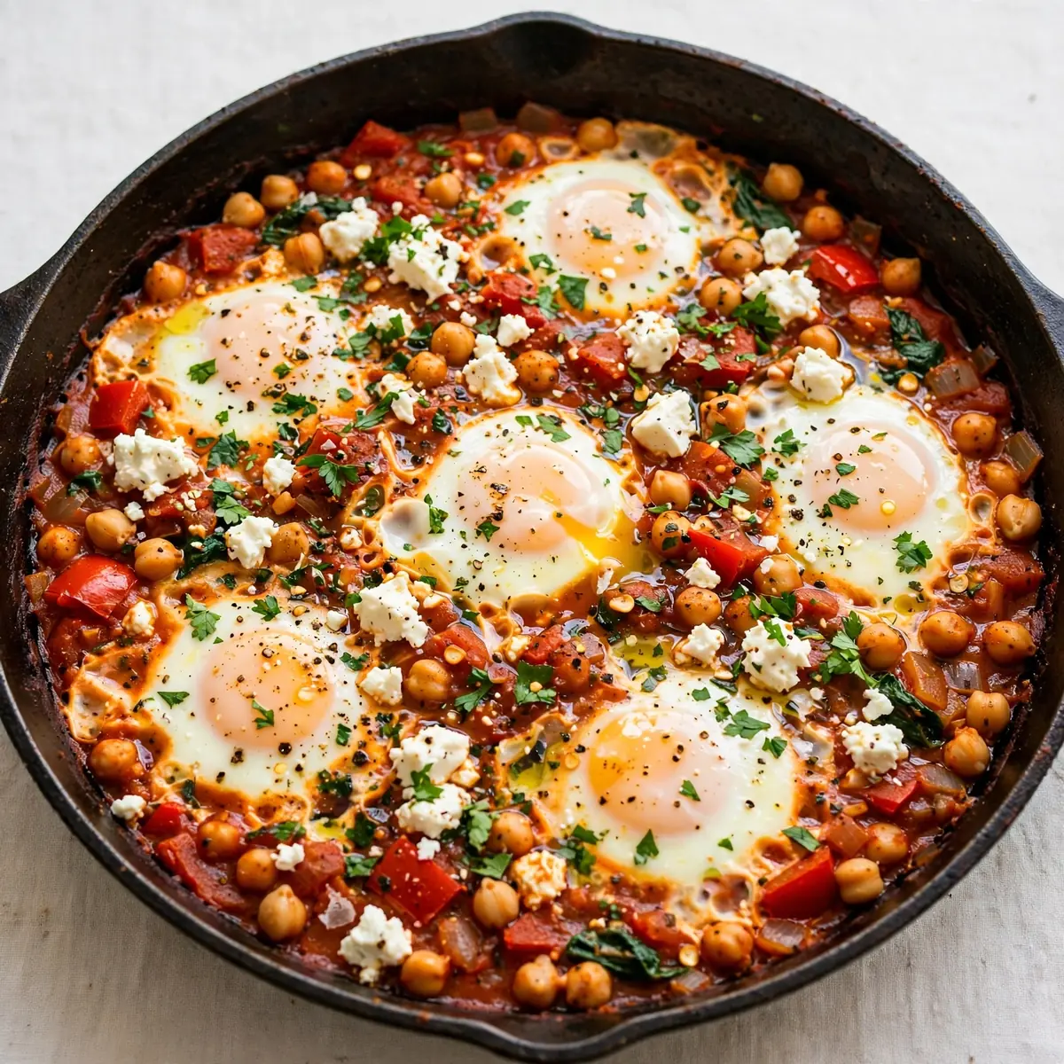 High-Protein Shakshuka mit Feta