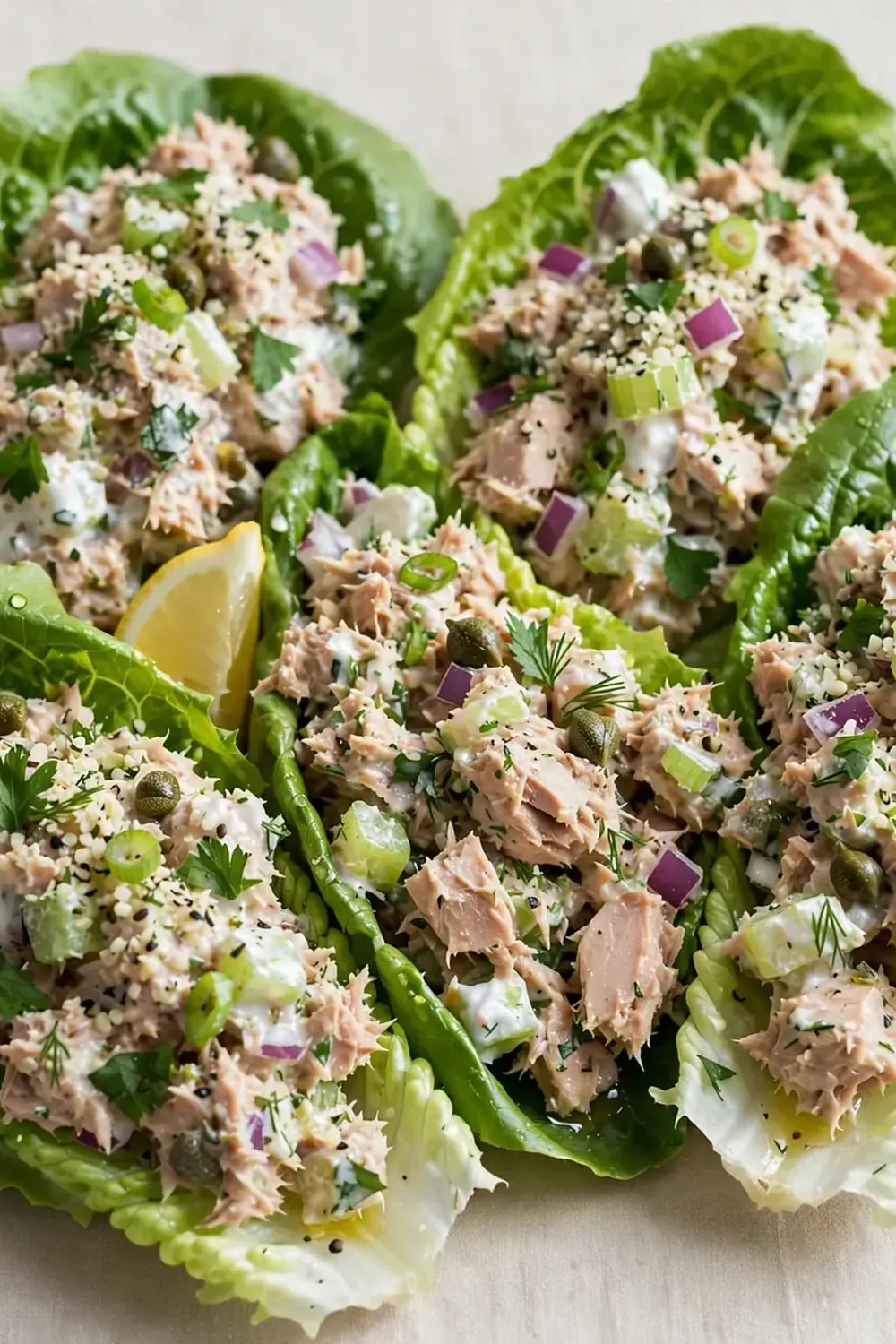 High-Protein Tuna Salad Lettuce Wraps