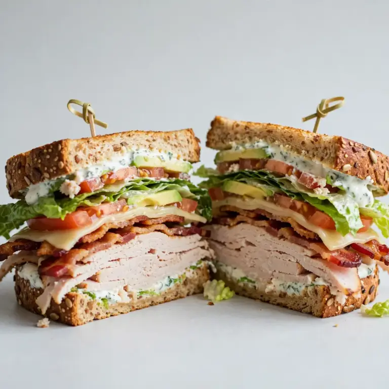 High-Protein Turkey Club Sandwich