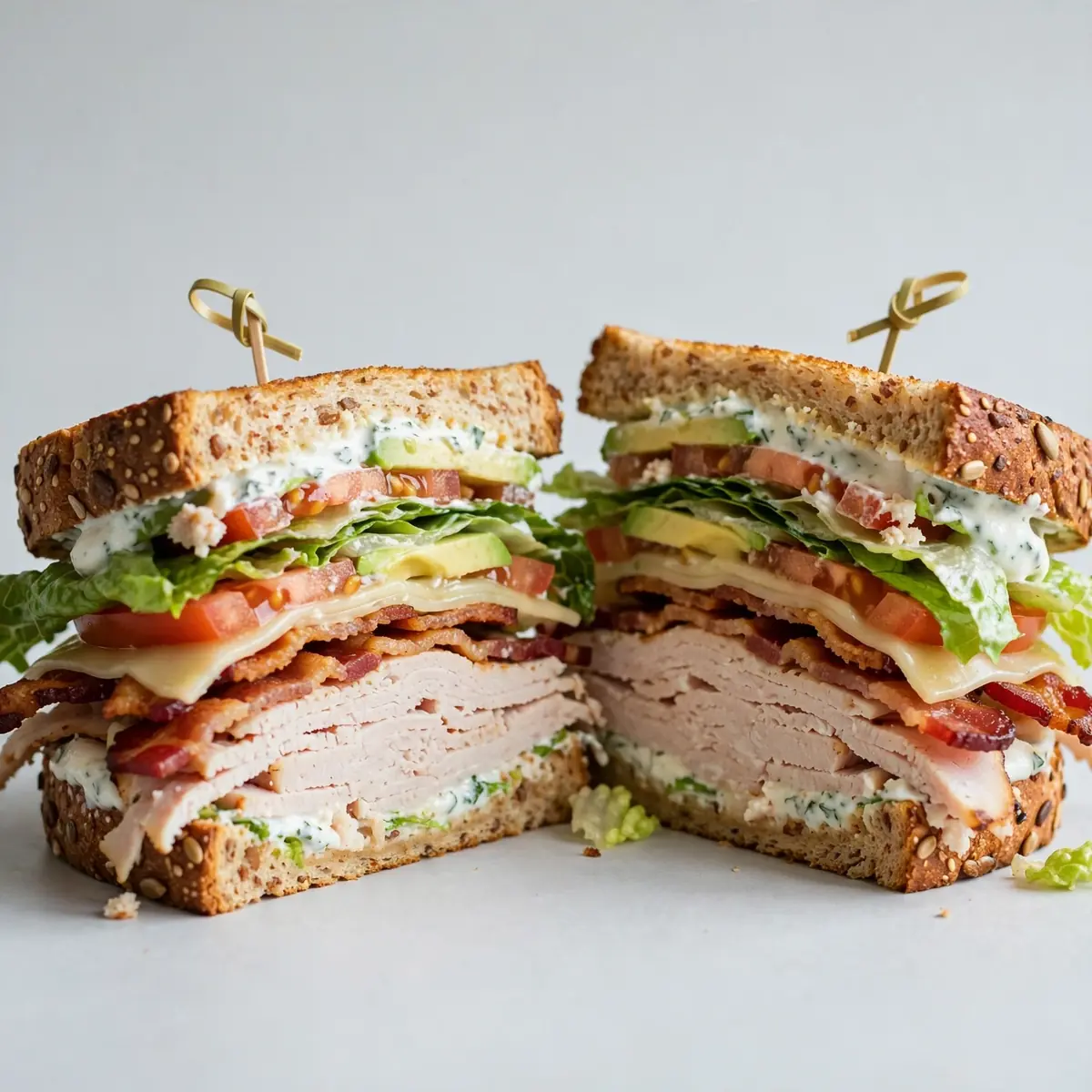 High-Protein Turkey Club Sandwich