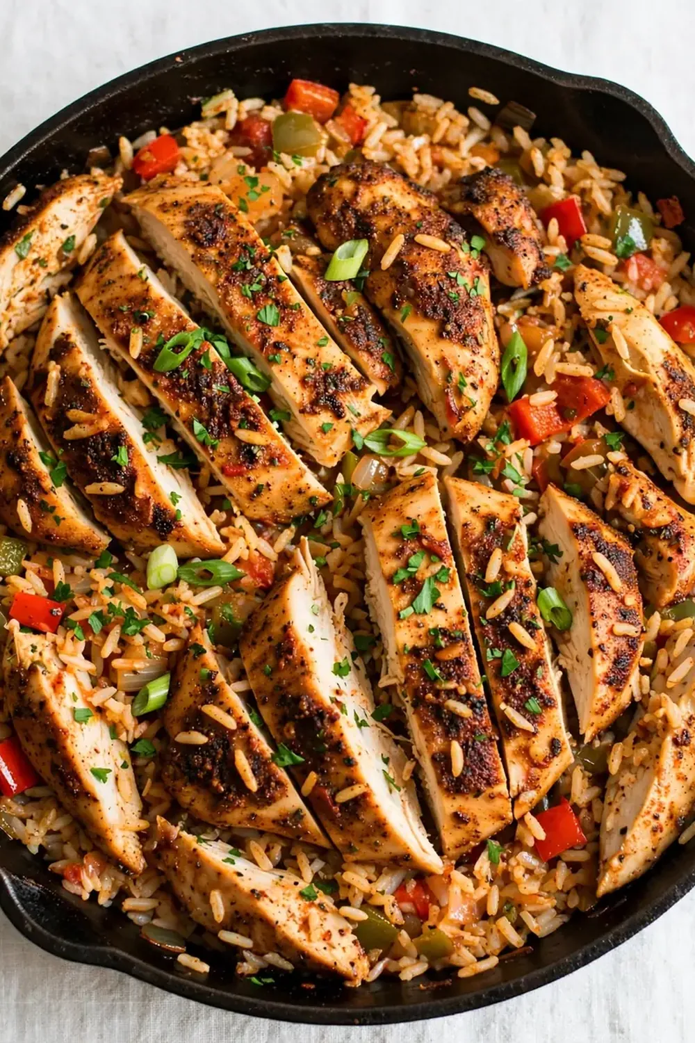High-Protein Cajun Chicken and Rice Skillet
