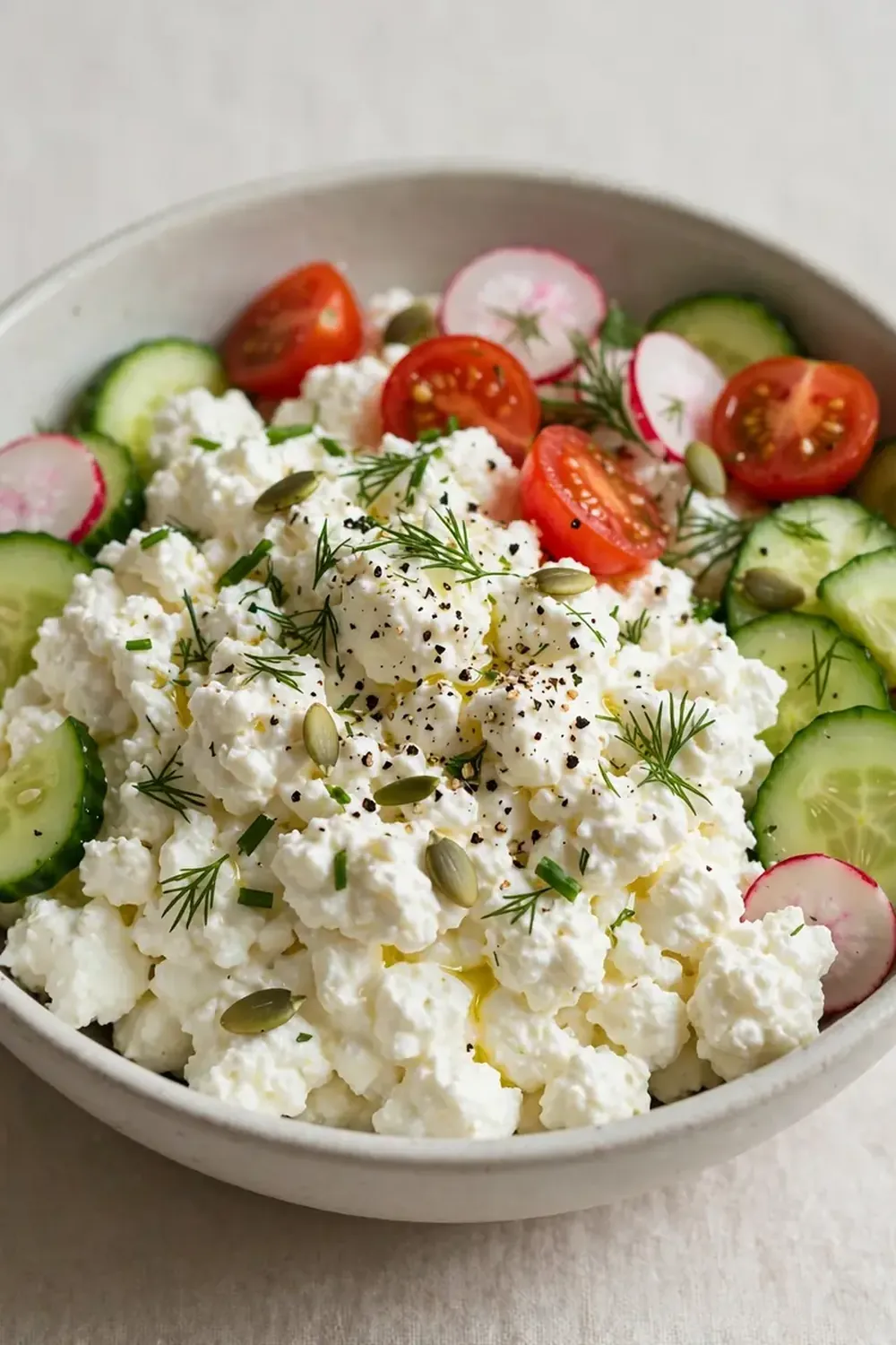 Low-Calorie High-Protein Cottage Cheese Bowl
