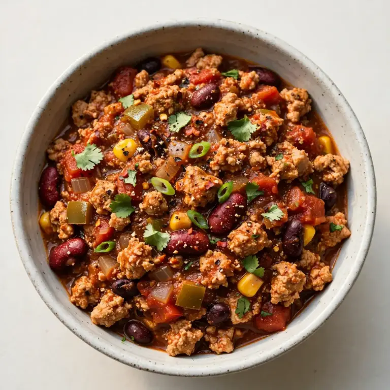 Kalorienarme High-Protein Turkey Chili