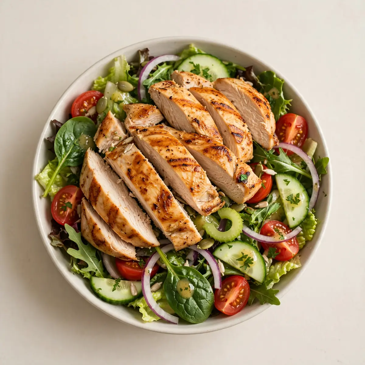 Kalorienarmer High-Protein Grilled Chicken Salad
