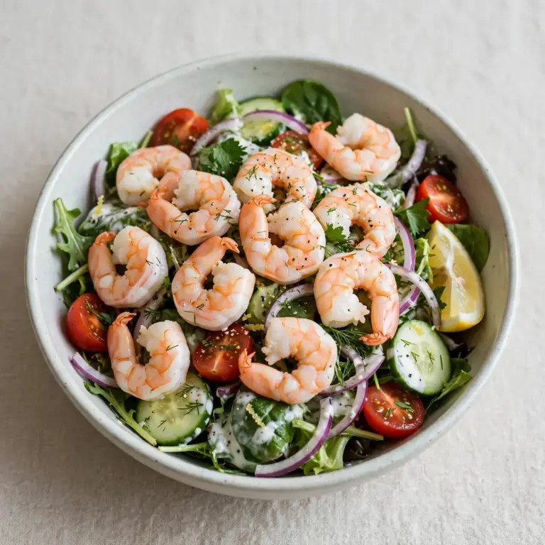 Kalorienarmer Shrimp-Salat mit extra Protein