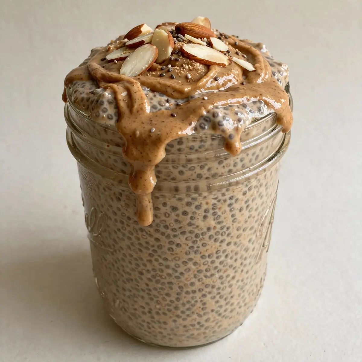 Mandelbutter-Protein-Chia-Pudding
