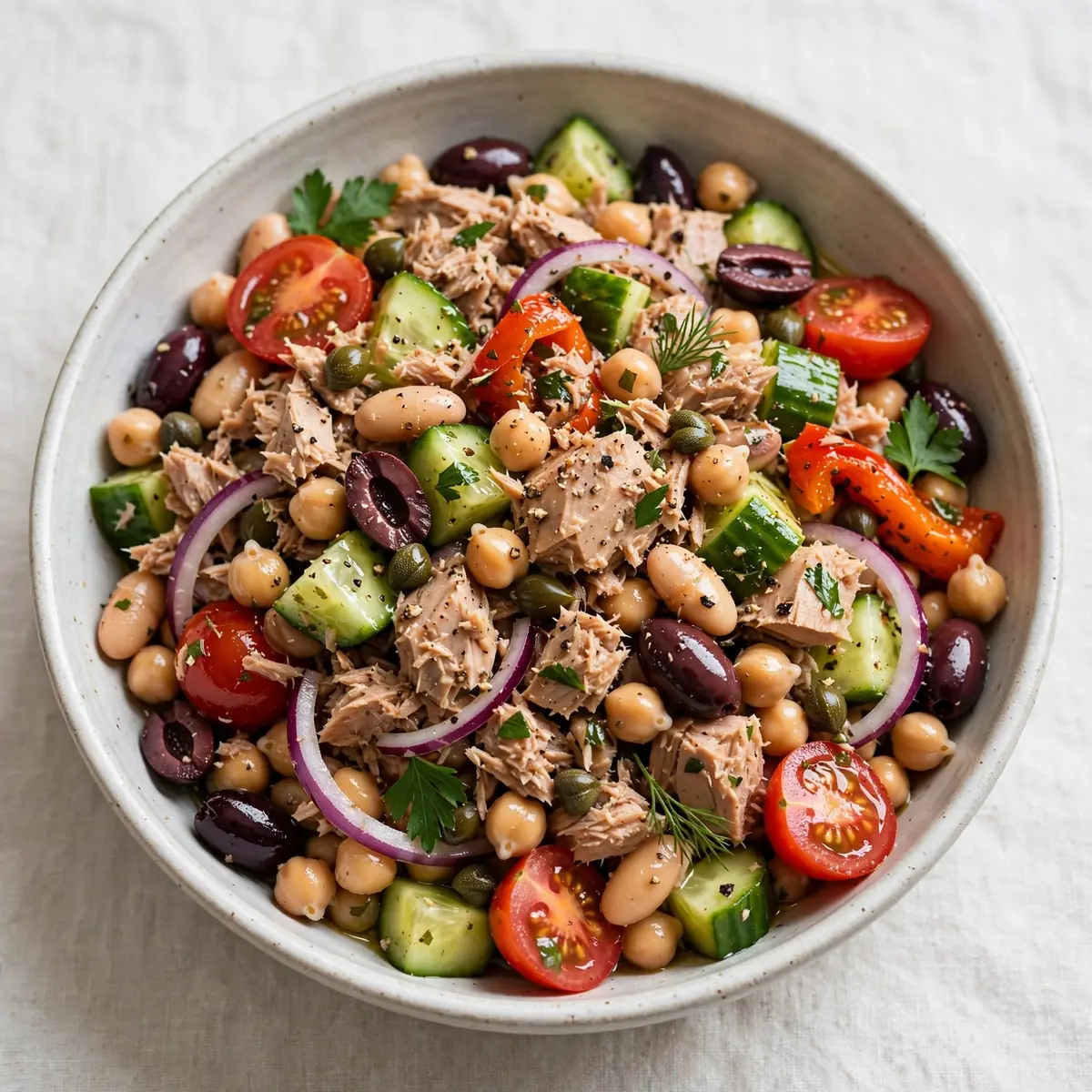 Mediterraner Protein-Thunfisch-Salat
