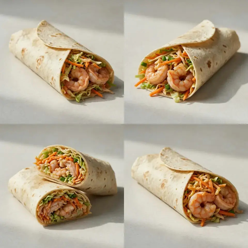 N. Korean-Style Garnelen-Salat-Wrap