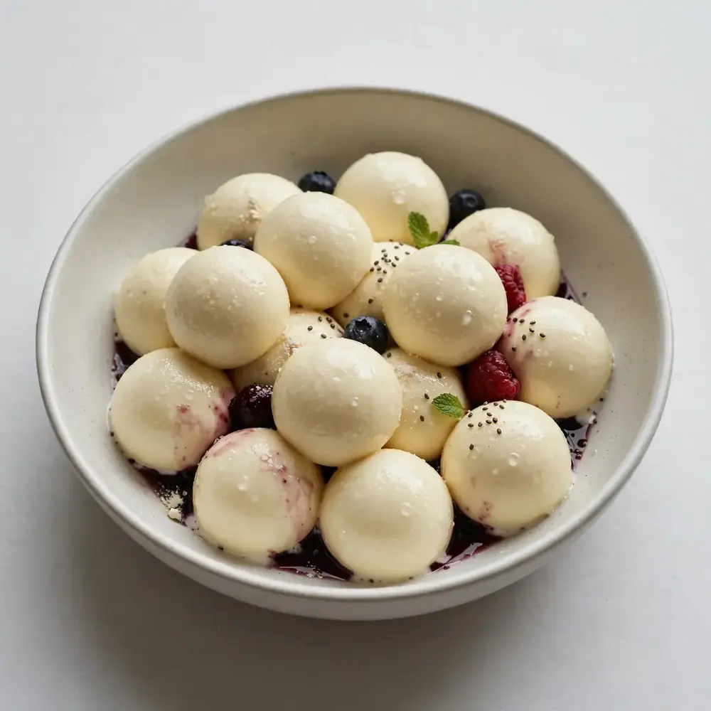 Naturtrüb Protein-Panna Cotta Bällchen