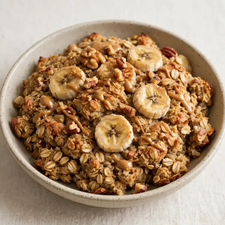 Protein Bananenbrot Hafer-Auflauf