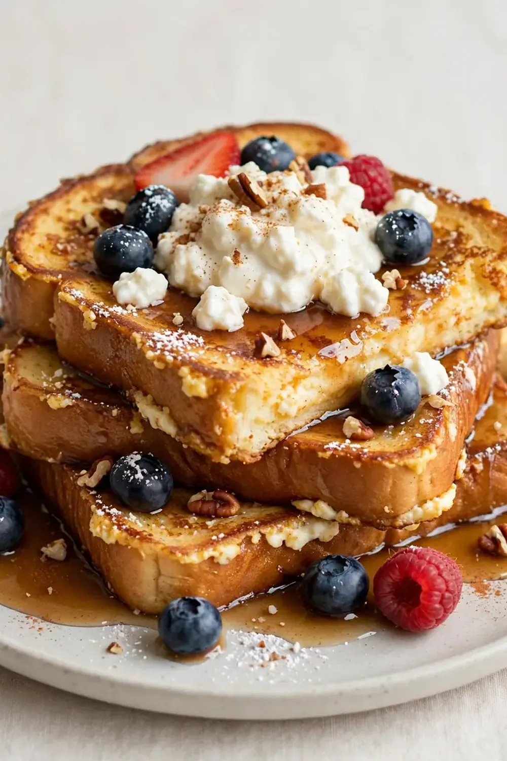 Protein French Toast with Cottage Cheese Batter