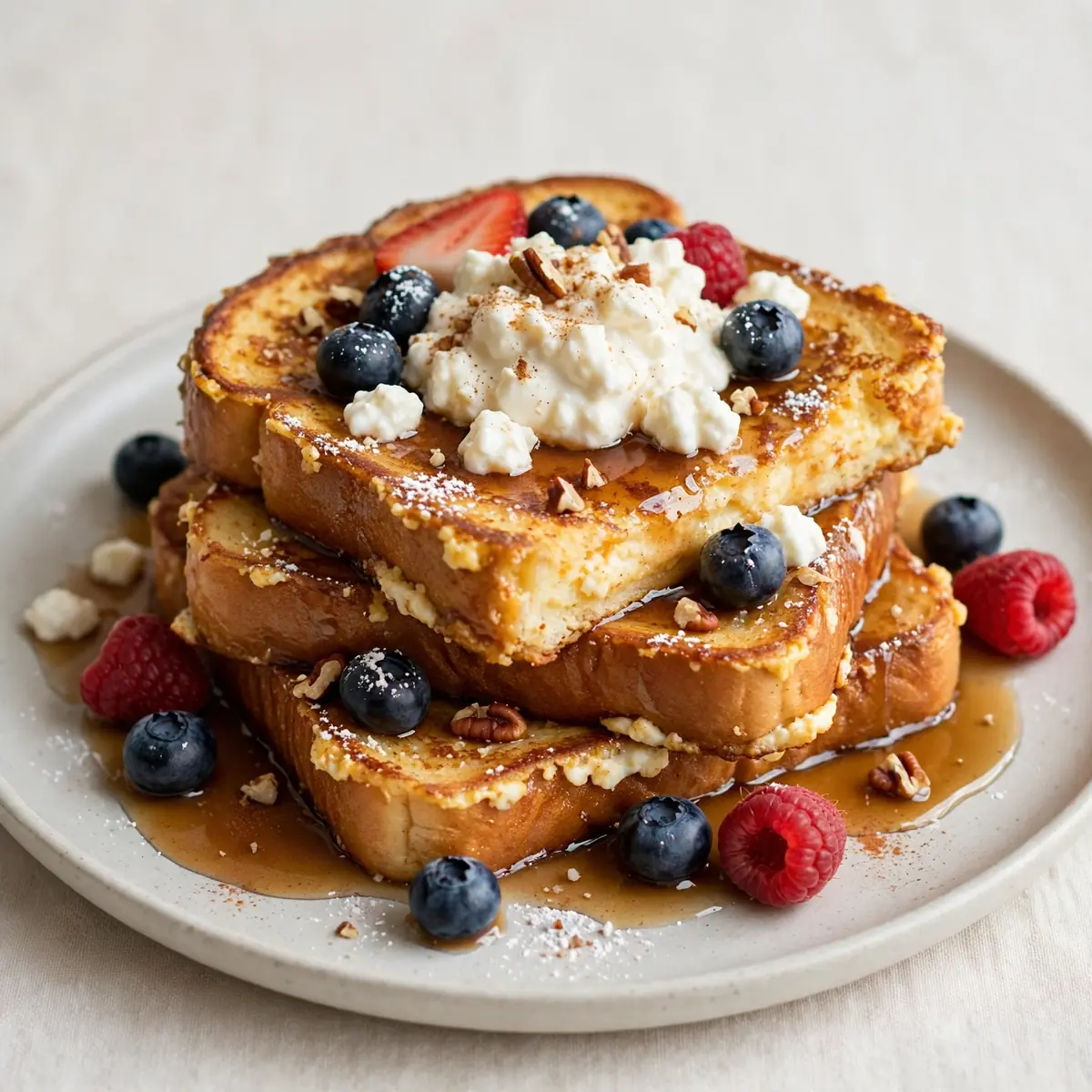Protein French Toast mit Quark-Milch-Masse