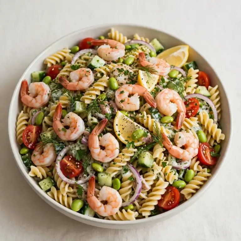 Protein-Garnelen-Nudelsalat – kalte Köstlichkeit