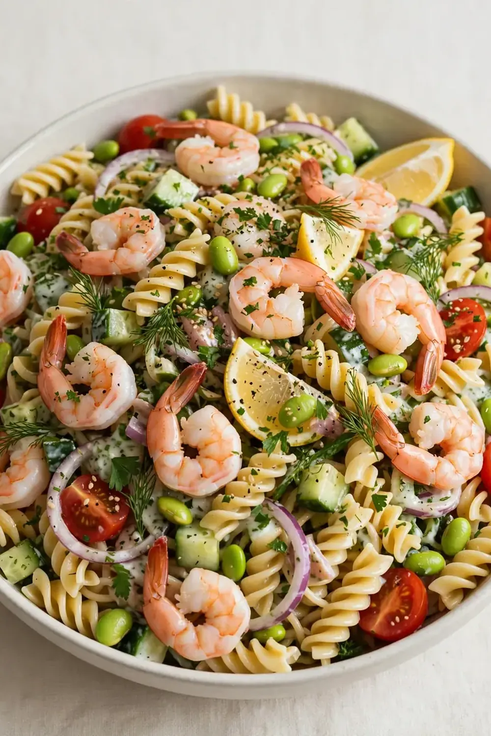 protein garnelen nudelsalat kalt