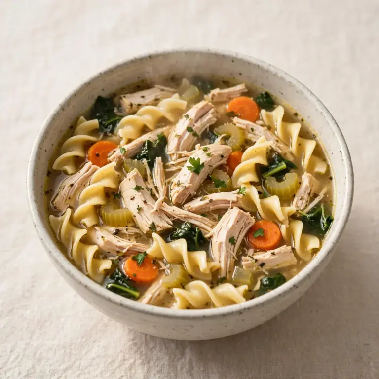 Protein-Hähnchen-Nudelsuppe