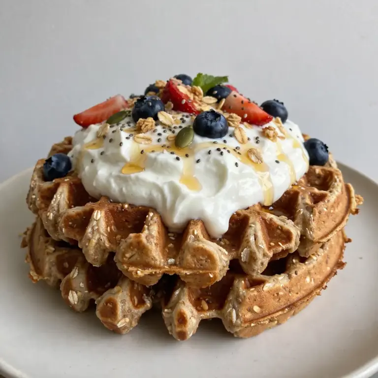 Protein-Waffeln mit griechischem Joghurt