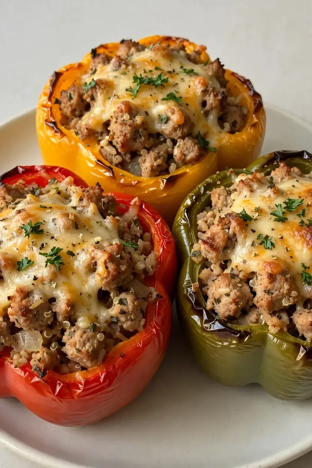 High-Protein Stuffed Bell Peppers with Ground Turkey