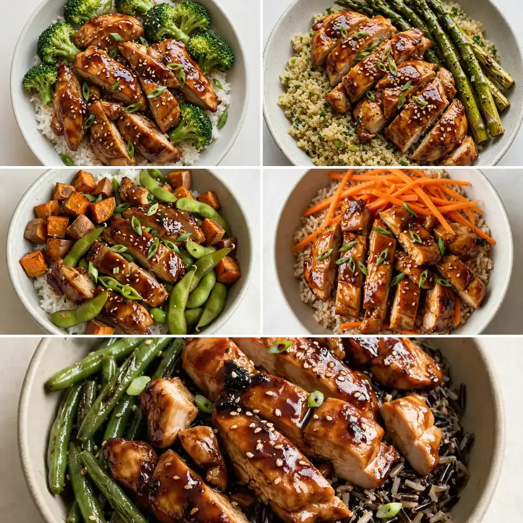 Proteinreiche Teriyaki Chicken Meal Prep Bowls