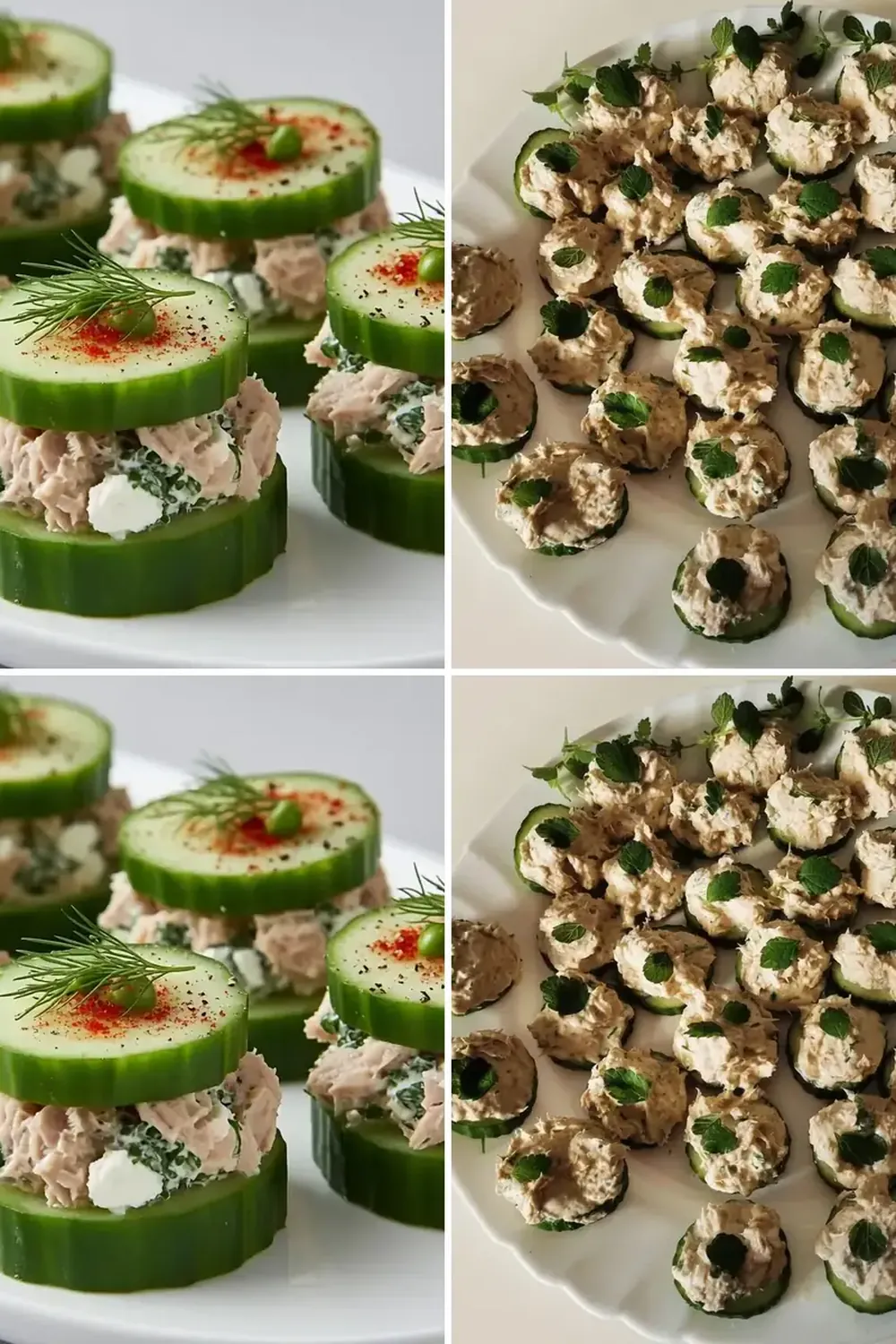 High-Protein Tuna Salad Cucumber Bites
