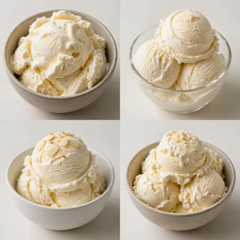Proteinreiche Vanille-Protein-Eiscreme